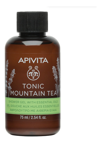 Apivita Formato Viaje Tonic Mountain Tea Gel De Ducha 75ml