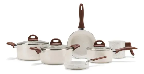 Jogo De Panelas Brinox Smart Plus 6pçs Ceramic Life Vanilla 4791/102