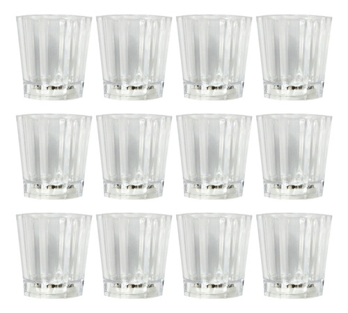 Vasos Octogonales Luminosos Neon Glow Cups, 12 Unidades