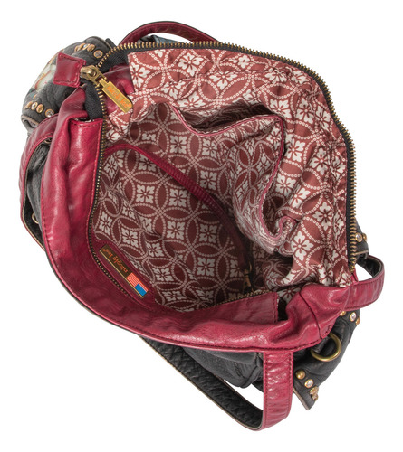 Bolsa Satchel Nicole Lee Vinipiel Estampada Akiko Fw24 Acabado de los herrajes Níquel Color Akiko La Belleza