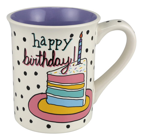 Enesco Our Name Is Mud Birthday Eat More Cake Taza De Café, 