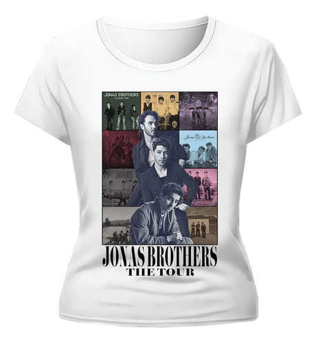 Remera Jonas Brothers One Night 5 Albums Tour Diseños Dama