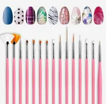 Comprar Set De 15 Pinceles Para Decorar Uñas Manicura Estética
