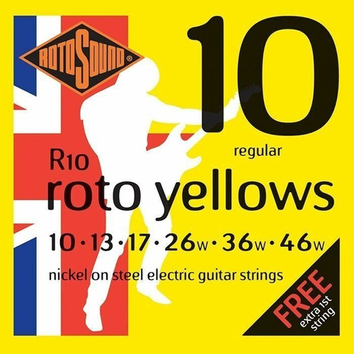 Rotosound R10 Roto Yellows Cuerdas Para Guitarra Eléctrica