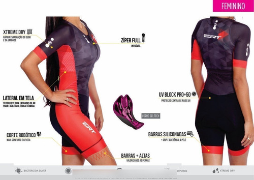 Imagem 4 de 6 de Macaquinho Fem New Elite Forro Gel Ert Pro Team Amarelo