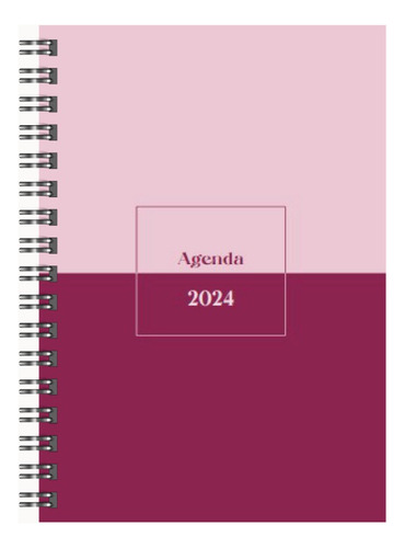Agenda 2024 - 2 Días Por Hoja - Con Horario - A5 Tapa Dura