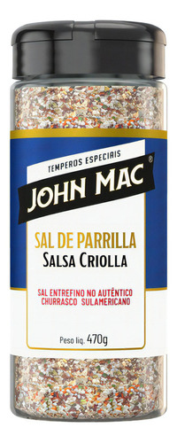 Sal De Parrilla Entrefino Salsa Criolla John Mc 470g