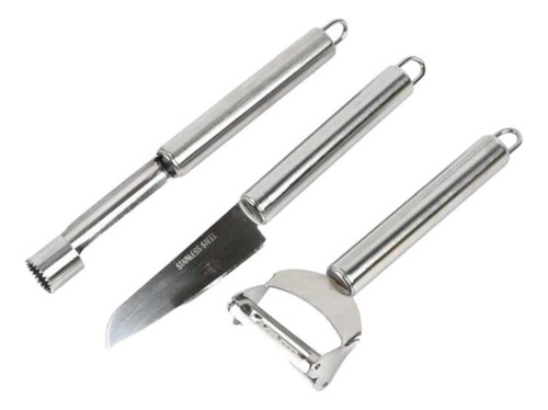 Set 3 Piezas Cuchillo, Descorazonador Y Pelador