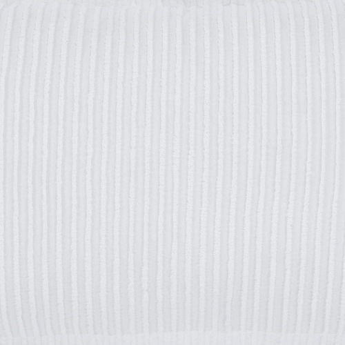 Funda King De Algodón Capitoné Blanca Diseño De Rayas