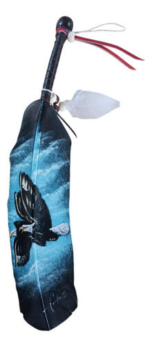 Pluma De Ganso Con Aguilas Volando Pintada A Mano Varios