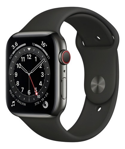 Apple Watch (GPS+Cellular) Series 6 display de 1.732" con correa de fluoroelastómero color negro y caja color grafito - Bueno (Reacondicionado)