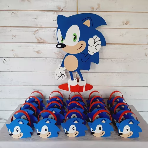 COMBO DECORACIÓN DE SONIC CON NÚMERO - Kingo Cotillón