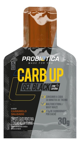 Carb Up Black Gel (30g) - Sabor: Caramelo Salgado Caramelo Salgado