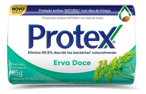 Sabonete Em Barra Protex Erva Doce 85g