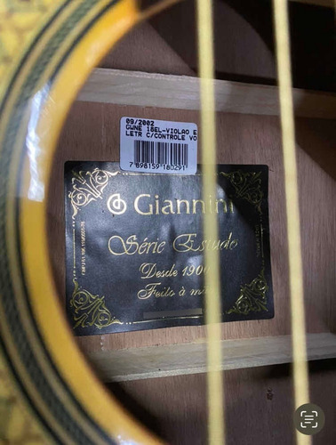 Violão Giannini Gwne 18 El Raridade Novo Fabricado Em 2002