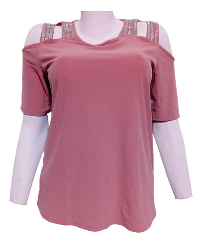 Polo Shift Recto Pedreria Mujer Talla S Love Scarlett