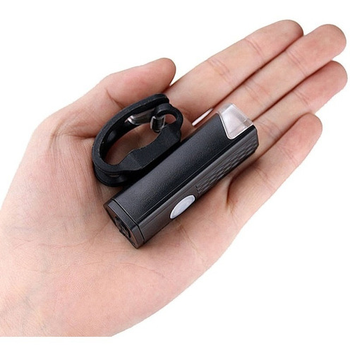 Kit 2 En 1 Luz Bicicleta Recargable Contra Agua Ultrabrillo Color Negro