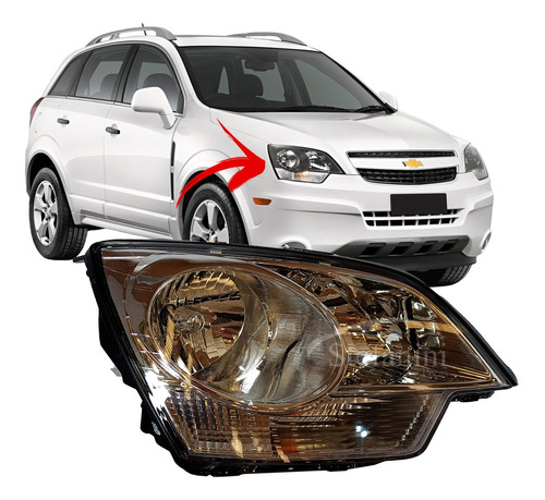 Farol Dianteiro Direito Captiva 2013 2014 Chevrolet