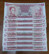 Comprar Billetes De 5 Bolivares Lote De 8 Billetes Año 1989 #1