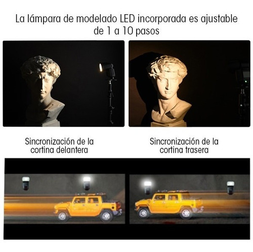 Imagen 7 de 10 de Flash Speedlight V1 Godox Cabeza Redonda Para Nikon