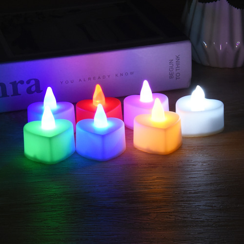 30 Velas Led En Forma De Corazón, Velas De Té Sin Llama