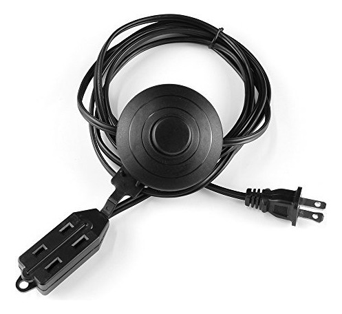 8 Feet Indoor 3 Outlet Extension Cord With Foot Switch ...