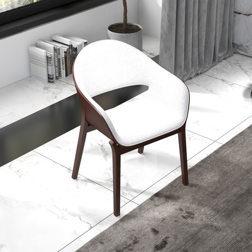 Silla Madera Ceniza Asiento Blanco Copenhagen Building Art