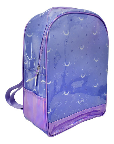 Mochila Escolar Infantil Trendy Purple Dac Em Pvc Cristal