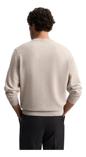 Suéter Zara Regular Fit Tejido De Lana Cuello Redondo