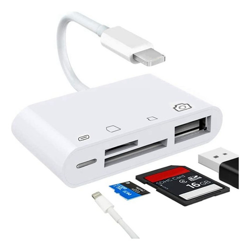4 In 1 Sd Tf Usb To Lightning Camera Reader Adapter Ios 13