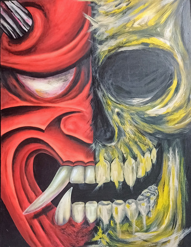 Cuadros Calaveras Pintados A Mano- Óleos 80x60