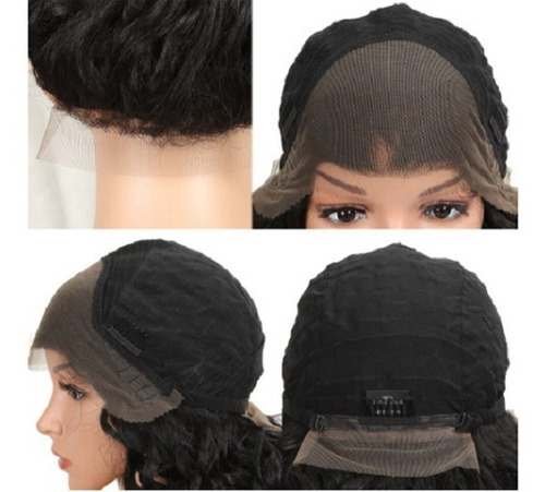 Peruca Front Lace Cacheado, Fibra Orgânica, 60 Cm