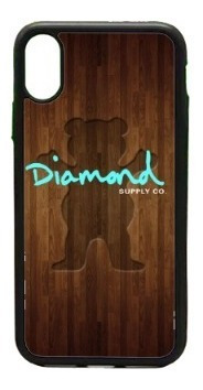 Funda Protector Para iPhone Diamond Oso Cafe