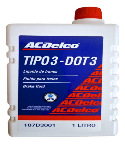 Liquido Freno 1 Lt Dot3 (107d3001) -acdelco-