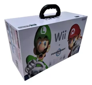 Caixa De Mdf Com Divisórias Nintendo Wii Mario Kart Com Alça