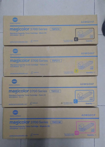 Toner Original Konica Minolta Magicolor 3700 Paq 4 Pzas