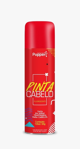 Spray Removível Cabelo - Neon Fluorescente - Cor Vermelho