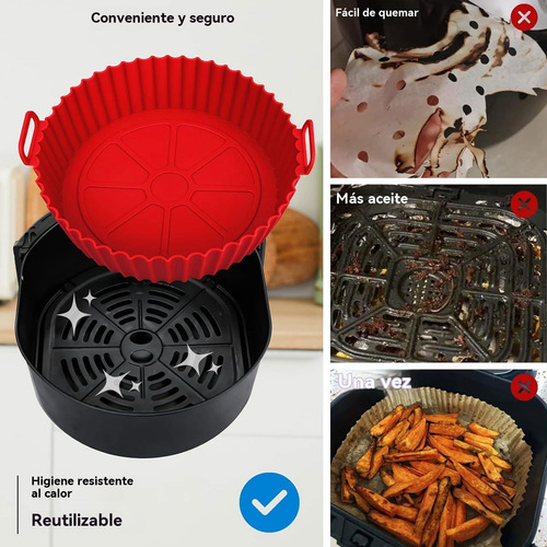 Molde Silicona Reutilizable Para Freidora De Aire Y Horno