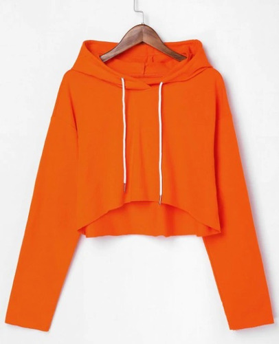 moletom cropped laranja