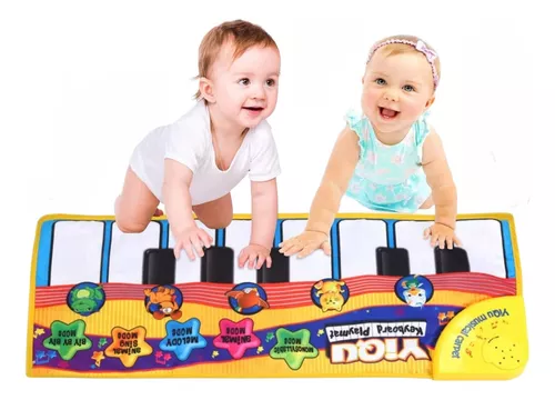 piano chão para crianças - jogo com piano pé - Brinquedos dança chão com  efeito iluminação para meninos e meninas com mais 3 anos Gonipol