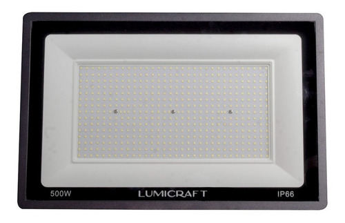 Reflector Led 500w Luz Blanca Fria 85v 265v 40,000 Lumenes Color de la carcasa Negro Color de la luz Blanco frío