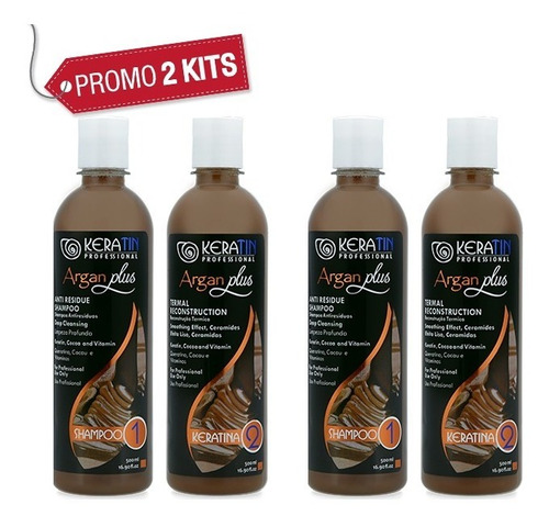 Promoción 2 Kits Alisado Chocolate Argán Plus 500 Ml