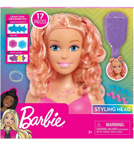 Cabeza De Muñeca Barbie Para Peinar Con Accesorios Original