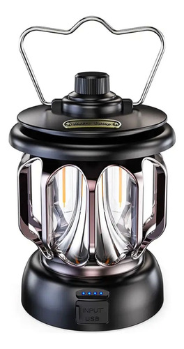 Linterna Farol Led Recargable Retro Portatil Camping Deco