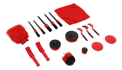 Kit De Cepillos Y Herramienta Para Limpieza De Auto, 18 Pzs.