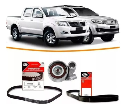 Kit Distribucion Toyota Hilux 3.0 Skf Gates Motor 1k + Polyv