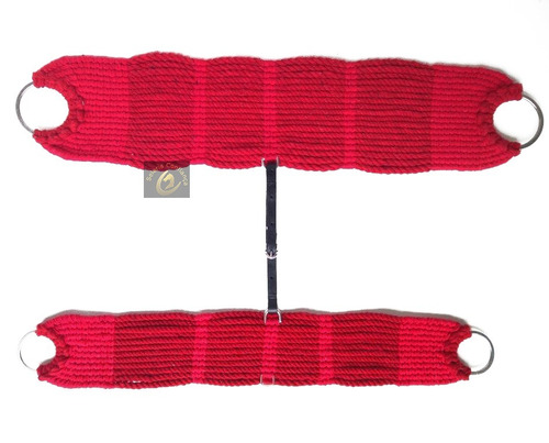 Barrigueira E Cilha De Lã Para Selas C Liga - Vermelha