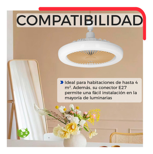 Ventilador De Techo Con Luz Led De 10 Pulgadas Para Aromaterapia Slim Company Conector E27 Ajustable 30w 350 Rpm 5 Aspas 3 Velocidades Con Control Remoto 3 Intensidades Color Amarillo