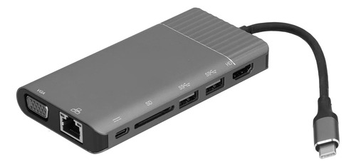 Dilwe Adaptador Concentrador Usb C 8 1 Rj45 Ethernet 4k Hdmi