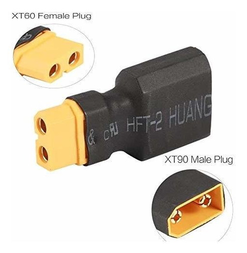 4 Par Conector Inalambrico Xt90 Dama Xt60 Adaptador Para